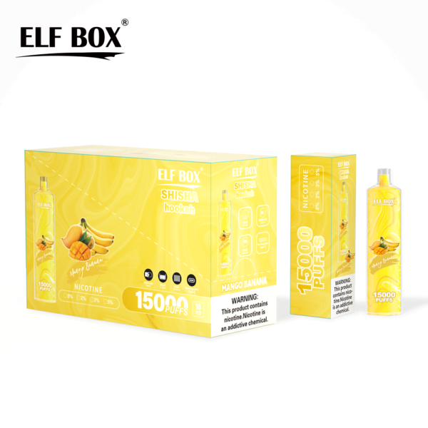 ELF BOX LS15000 Puff Shisha Hookah 0% 2% 5% Nicotine Rechargeable Disposable Vape Wholesale - AlsoVape - 12