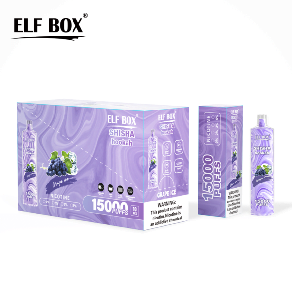 ELF BOX LS15000 Puff Shisha Hookah 0% 2% 5% Nicotine Rechargeable Disposable Vape Wholesale - AlsoVape - 13