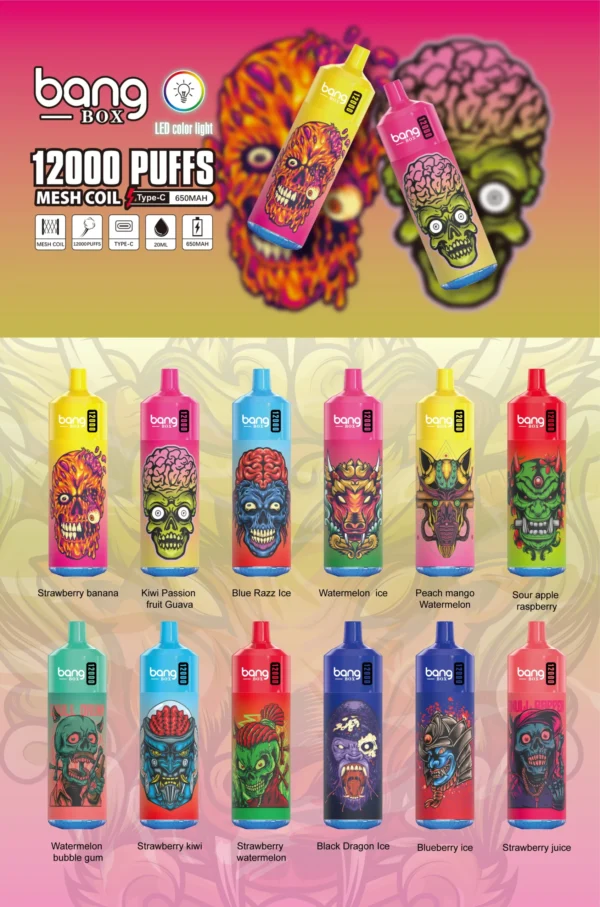 Bang Box 12000 Puffs 0% 2% 3% 5% Nikotinová dobíjecí jednorázová vape velkoobchod – AlsoVape – 2