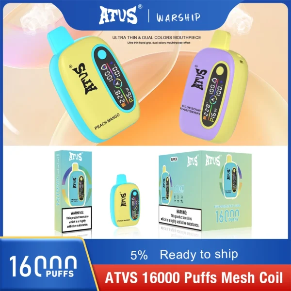 Atvs 16000 Puffs 2% 5% Genopladelige engangsvapes med lav nikotinindhold Pen Bulk Køb Engros - AlsoVape - 9
