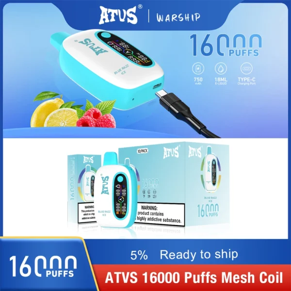 Atvs 16000 Puffs 2% 5% Genopladelige engangsvapes med lavt nikotinindhold Pen Bulk Køb Engros - AlsoVape - 15