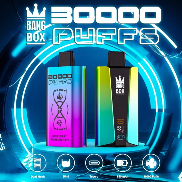 Bang Box 30000 Puffs Dual Mesh 0% 2% 3% 5% Low Nicotine Rechargeable Disposable Vapes Pen Bulk Buy Wholesale - AlsoVape - 1