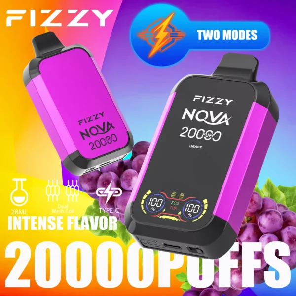 Fizzy Nova 20000 Puffs Dual Mesh 2% 5% Vähä Nikotiini Ladattava Kertakäyttöinen Vapes Pen Bulk Tukkumyynti - AlsoVape - 2