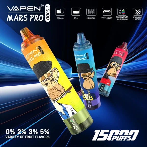 VAPEN Mrs Pro 15000 Puffs 2% Low Nicotine Rechargeable Disposable Vapes Pen Bulk Buy Wholesale - AlsoVape - 1