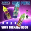 VOPK Tornado 9000 Puffs 0% 2% 3% 5% Vähänikotiini Ladattava Kertakäyttöinen Vapes Pen Bulk Tukkumyynti