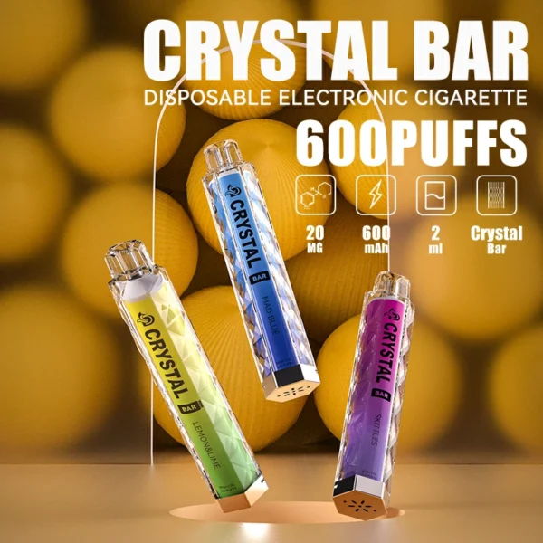 MYDE Crystal Bar 600 Puffs 2% Одноразовые вейпы-ручки с низким содержанием никотина, оптовая покупка оптом - AlwaysVape - 1