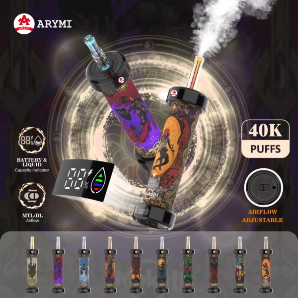 VASY ARYMI Hookalit 40000 Puffs Dual Mesh Digital Screen 0.35% Low Nicotine Rechargeable Disposable Vapes Pen Bulk Buy Wholesale - AlsoVape - 1